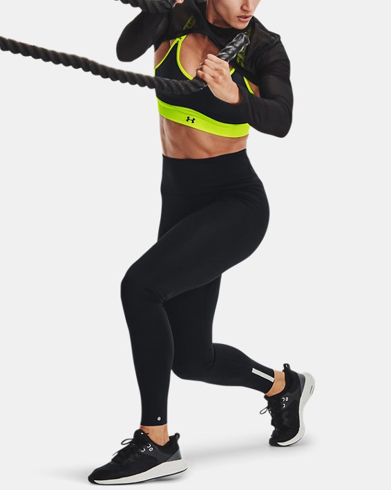 Women's UA RUSH™ HeatGear® No-Slip Waistband Custom Length Leggings, Black, pdpMainDesktop image number 0